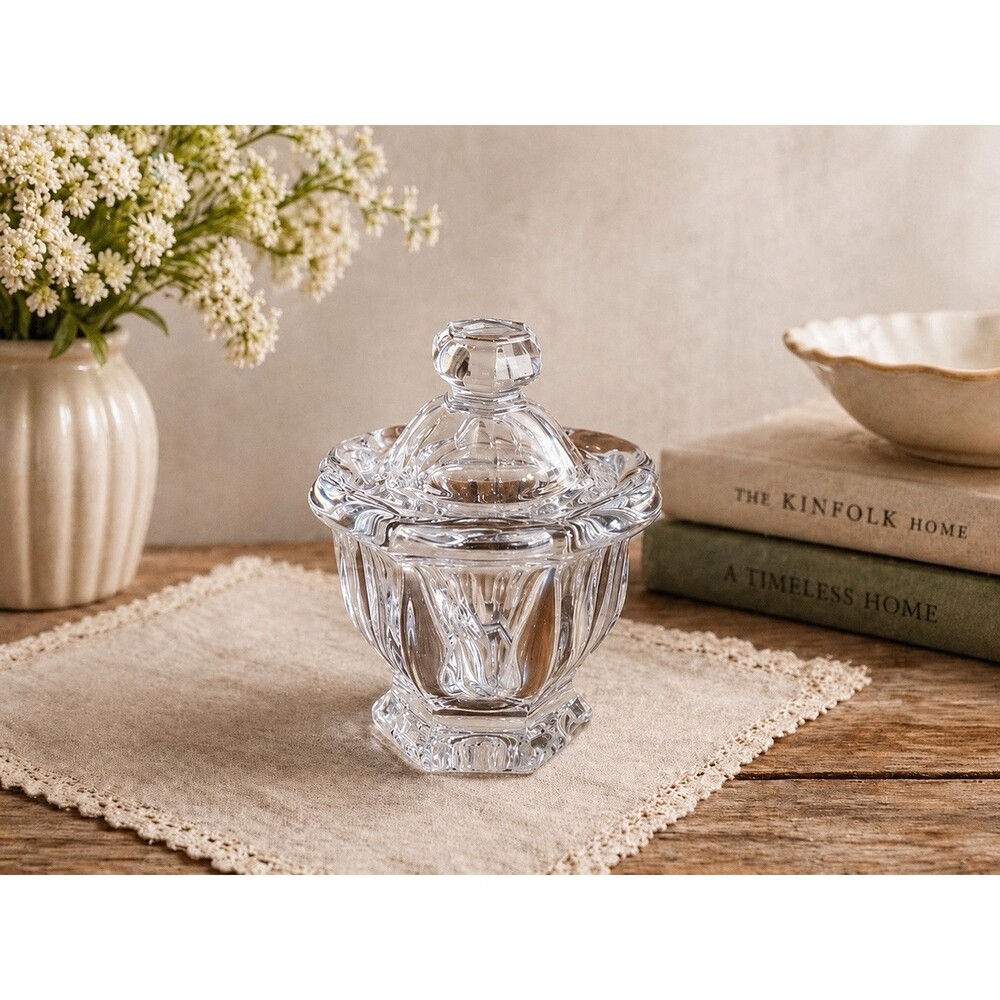 Baccarat Crystal Harcourt Missouri Mustard/Jam Jar w/ Lid